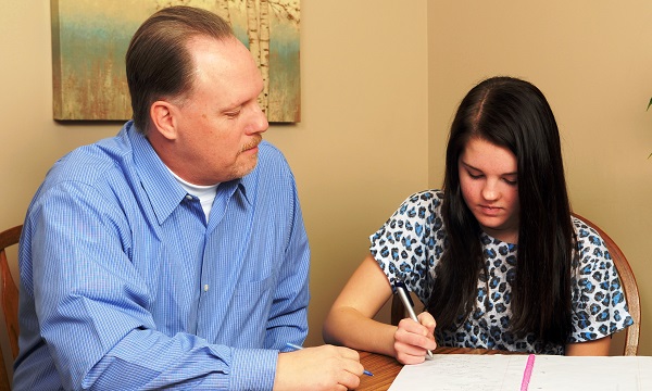 1-on-1 tutoring, young girl